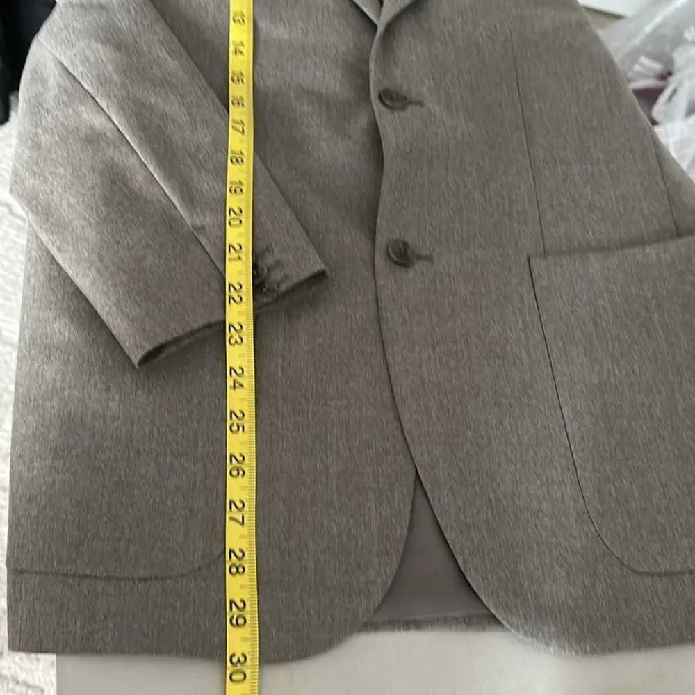 Banana Republic Men’s Tailored-Fit Melton Superfine Wool Blazer Charcoal 38R